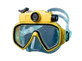 Coral Yellow Deep Dive Goggles mask